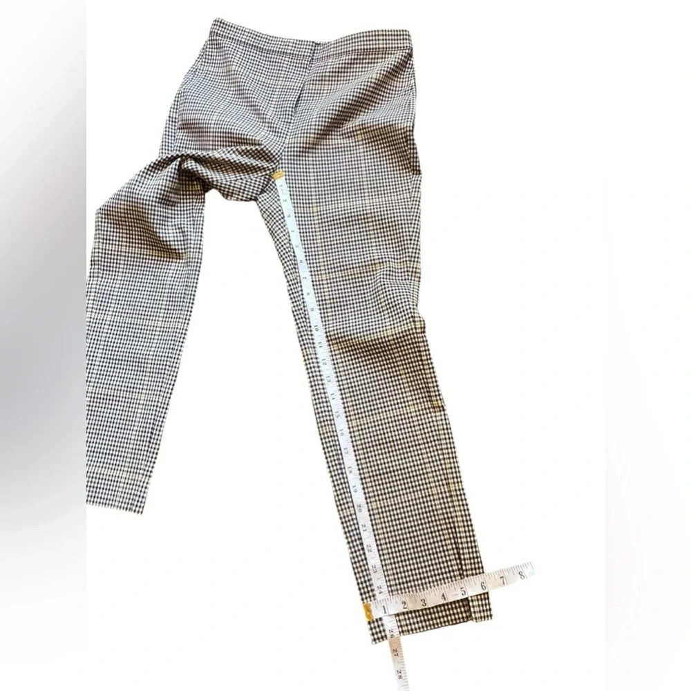 Theory Womens Ivory Multi Dale Portland Plaid Ankle Cropped Straight Pants - Picture 8 of 15